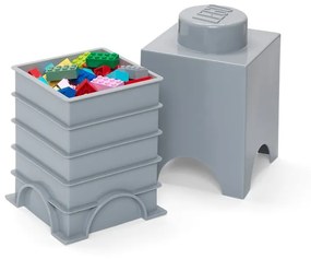 Detský sivý úložný box LEGO® Cuboid