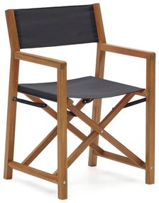 Čierna/drevená záhradná stolička Thianna - Kave Home