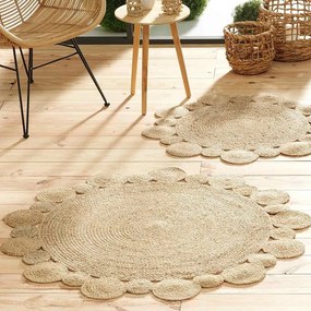 DomTextilu Fenomenálny okrúhly koberec z jutoviny 40833