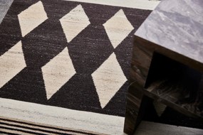 Diamond Carpets koberce Ručne viazaný kusový koberec Alberta DESP P114 Dark Coffee Mix - 120x170 cm
