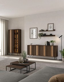 Moderná 4-dverová komoda s LED osvetlením Amaro C 183 cm