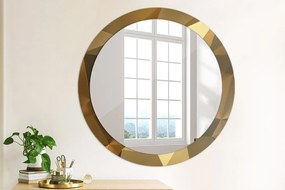 Okrúhle ozdobné zrkadlo Abstrakcia zlata fi 90 cm