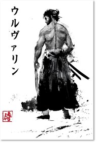 Gario Obraz na plátne Nesmrteľný samuraj Sumi-e - Dr.Monekers Rozmery: 40 x 60 cm