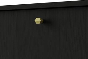 TV stolík závesná Lotina IV 2K - 120 cm - čierny grafit