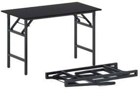 Konferenčný stôl FAST READY s čiernou podnožou 1200 x 600 x 750 mm, wenge