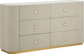 Dizajnová komoda Ondelette 140 cm krémová