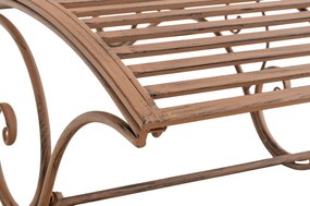 Kovová záhradné lehátko Amiens - Hnedá antik