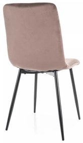 Jedálenská stolička Freville Velvet, hnedá