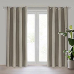 ZÁVES NA KÚŽKOCH NERISA 140X250 CM TMAVOBÉŽOVÁ