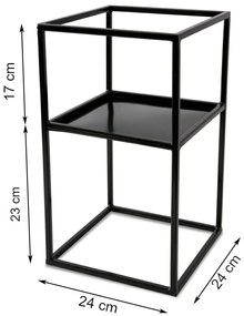 Stojan na kvety Lia 40 cm čierny