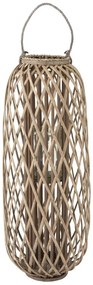 Sivohnedá drevená lampáš Romaine L - Ø 38,5 * 96,5 cm
