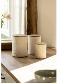 WENKO 54222100 - Úložný box MAYA 13x17 cm biela/hnedá