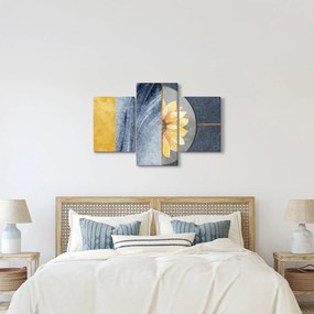 Obraz - Tvary a kvet (90x60 cm)