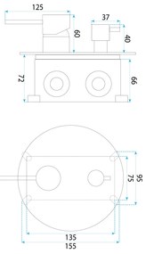 Rea Lungo Diamond, podomietkový sprchový set s dažďovou hlavovou a ručnou sprchou, zlatá lesklá, REA-P6964