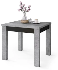 FONTE Beton Millenium / Čierny Mat - KLASICKÝ STÔL DO KUCHYNE/OBÝVACEJ IZBY 110x75 ROZKLADANÝ DO 155 cm!