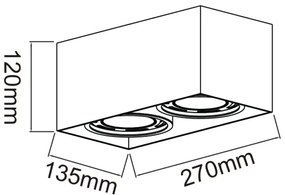 Minimalistické bodové svietidlo Cardi 2 čierna