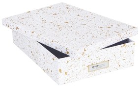 Úložná škatuľa v zlato-bielej farbe Bigso Box of Sweden Oskar