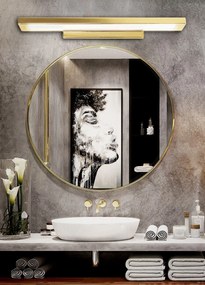 Toolight - LED nástenné svietidlo nad zrkadlo 60cm APP837-1W, zlatá, OSW-07015