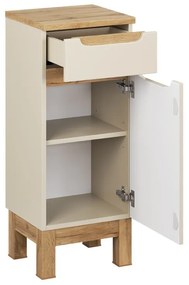 Koupelnová skříňka Bali s deskou 35 cm kašmírová/dub wotan