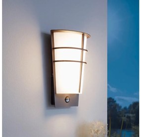 Eglo 96017-LED Vonkajšie nástenné svietidlo s pohybovým senzorom BREGANZO 1 2xLED/2,5W IP44