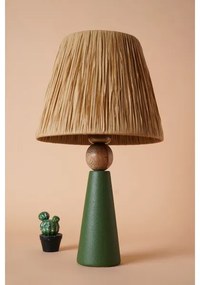 Stolná lampa 1xE27/40W/230V hnedá/zelená
