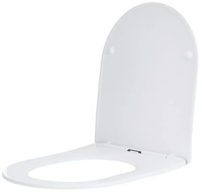 Gamma Magro, toaletné WC sedátko 438x361mm z duroplastu s pomalým zatváraním, biela, GMA-MAGRO