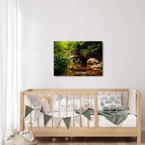 Obraz - Most cez riečku (70x50 cm)