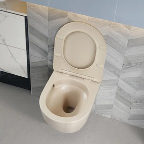 BPS-koupelny Závesná WC misa so SoftClose sedadlom HYD-6978, cappuccino