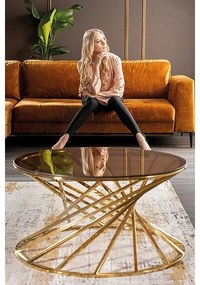 Konferenčný stolík Ottavia 80 cm, zlatá