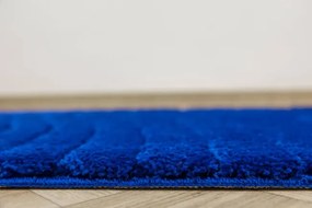 Kúpeľňový koberček Sara modrý, vlny