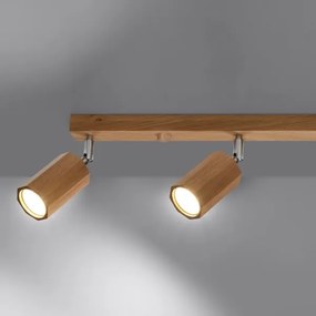 Sollux SL.1031 - Bodové svietidlo ZEKE 4xGU10/40W/230V dub