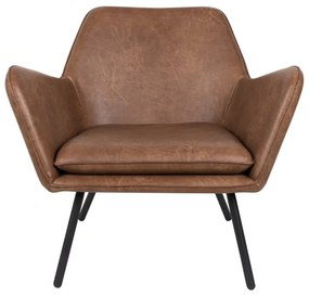 Hnedé kreslo White Label Bon