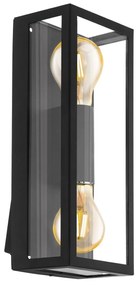 EGLO Vonkajšie nástenné designové svietidlo ALAMONTE 1, čierne