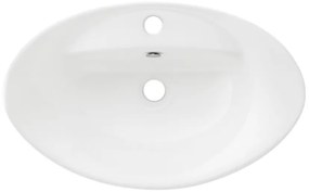 Invena Feme, keramické umývadlo na dosku 590x390x135 mm, biela lesklá, INV-CE-10-001-C