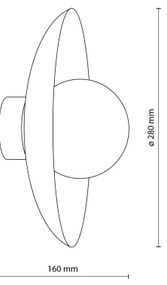 Nástenné svietidlo SLATE 1xG9/8W/230V pr. 28 cm čierna