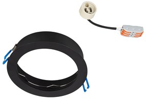 Podhľadové svietidlo Redondo, 1x čierne kovové tienidlo, b