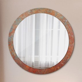 Okrúhle zrkadlo s potlačou Hrdzavý kov fi 90 cm