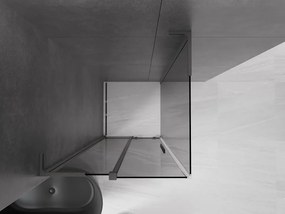 Mexen Velar L, sprchový kút s posuvnými dverami 100 x 100 cm, 8mm šedé sklo, grafit brúsený, 871-100-100-43-66