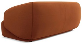 Oranžová zamatová pohovka 212 cm Moana – Makamii