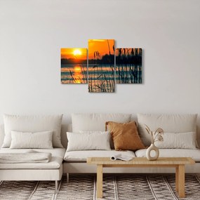 Obraz - Západ slnka nad jazerom (90x60 cm)