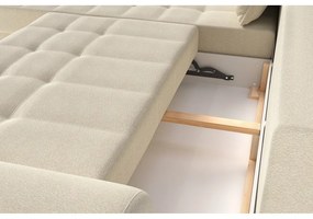 Krémová rozkladacia rohová pohovka (ľavý roh) Balitco – Ropez