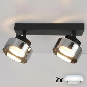 Brilagi - LED Bodové svietidlo AURA LUX 2xGX53/30W/230V čierna/dymová