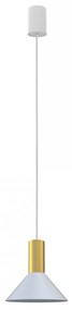 NOWODVORSKI Závesné industriálne LED osvetlenie HERMANOS A, 1xGU10, 10W, biele, mosadzné