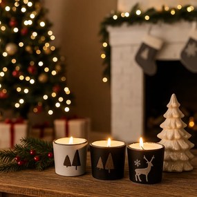 Vianočná sviečka v keramickom obale SNOWLIGHT 6 cm - viac variantov