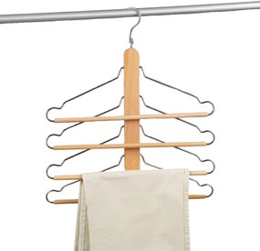 Zeller Present Drevený vešiak na oblečenie, šetrí miesto – nahradí 4 vešiaky