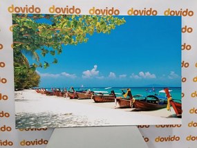 Obraz biela piesočnatá pláž na ostrove Bamboo - 120x80