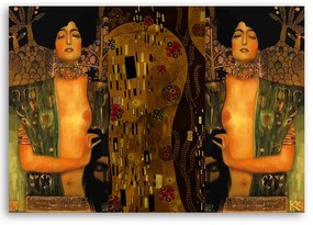 Obraz na plátně, Judyta s hlavou Holofernes - 100x70 cm