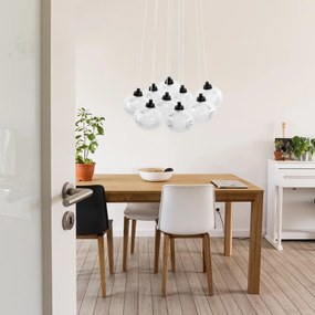 Toolight Toolight, závesné svietidlo 9xG9, MS022-9CP, čierna, OSW-09637