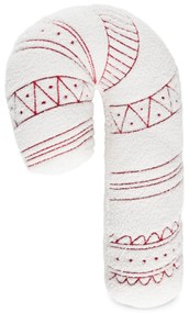 VIANOČNÝ DEKORAČNÝ VANKÚŠ LOLLIPOP 27X46 CM ČERVENÁ