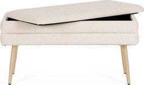 Biela polstrovaná lavica Olga – Bizzotto